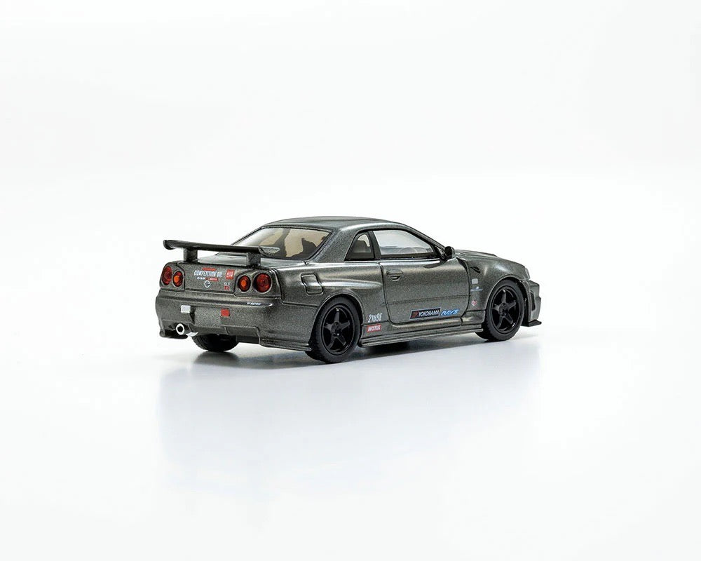 Kyosho 1:64 Nissan NISMO R34 GT-R Grey NISMO BNR34 CRS Version (MOTN LED Base Compatible)