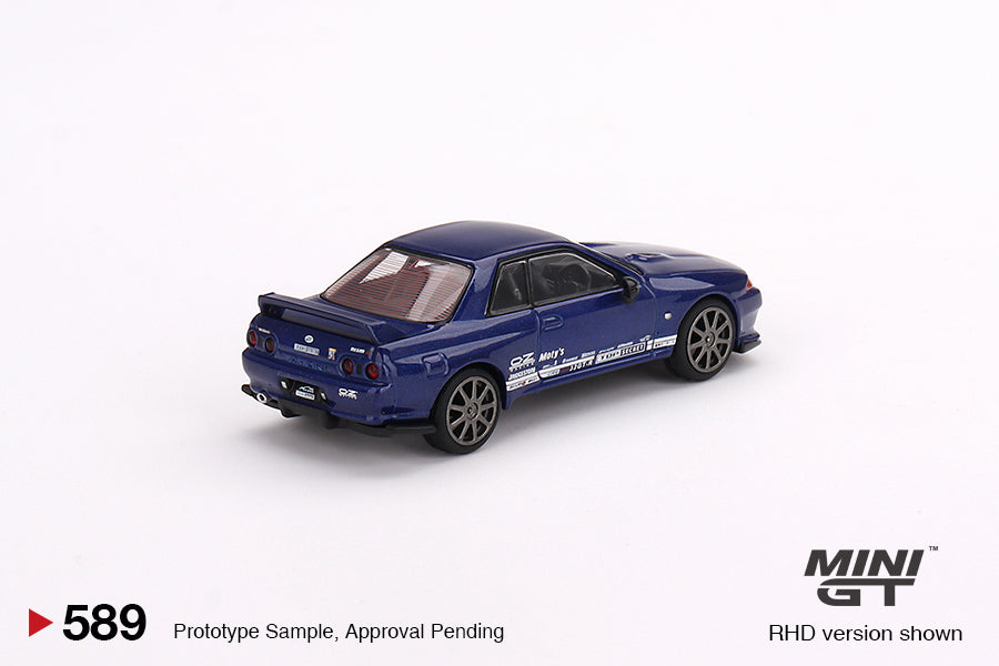 Mini GT 1:64 Nissan Skyline GT-R Top Secret  VR32 Metallic Blue RHD (MGT00589-CH)