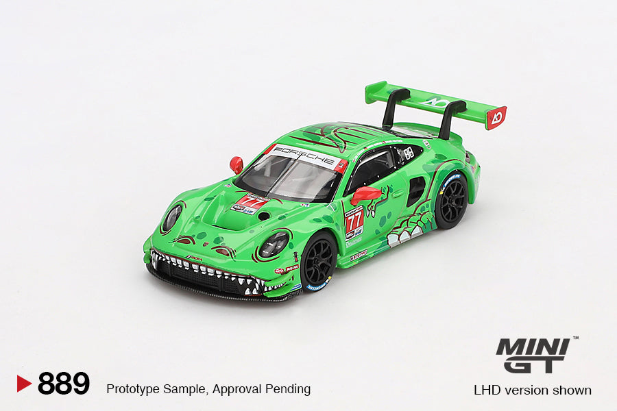 Mini GT 1:64 Porsche 911 GT3 R #77 AO Racing 2024 IMSA Daytona 24 Hrs GTD Pro 2nd Place (MGT00889CH) (Limit to 1 unit per person/address)