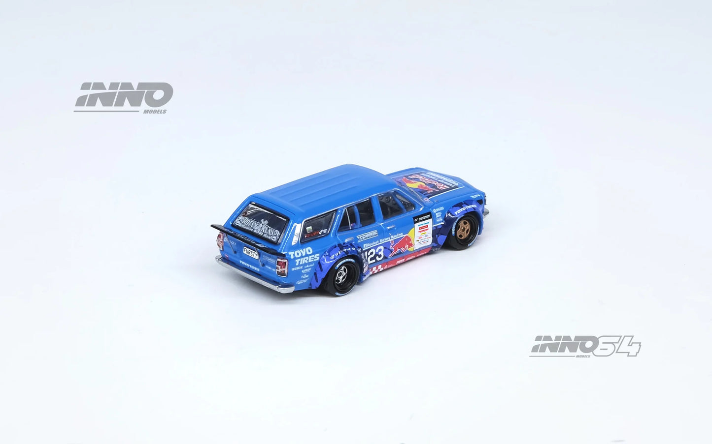 INNO64 1:64 MAD MIKE 1976 MAZDA RX3 Station Wagon D1GP 2024 (IN64-RX3P-D1GP24)