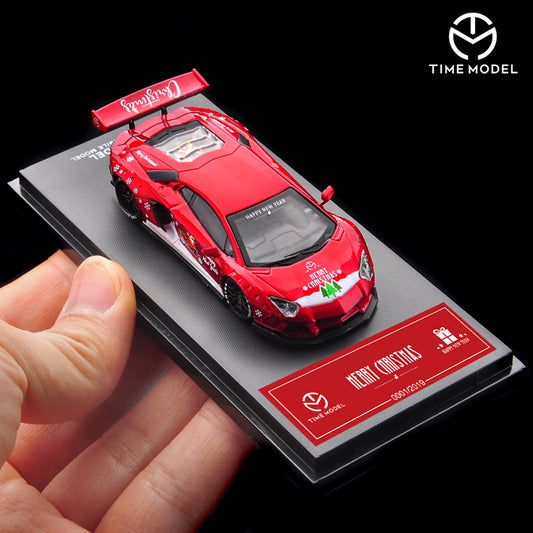 Time Micro 1/64 Lamborghini Aventador LP 700 Christmas Edition Red