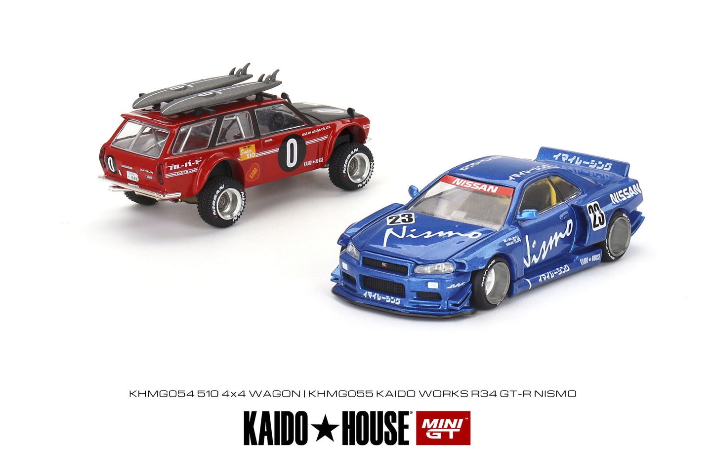 Mini GT- 1/64 Datsun KAIDO 510 Wagon Kaido GT Surf Safari RS V2 Kaido House (KHMG054)