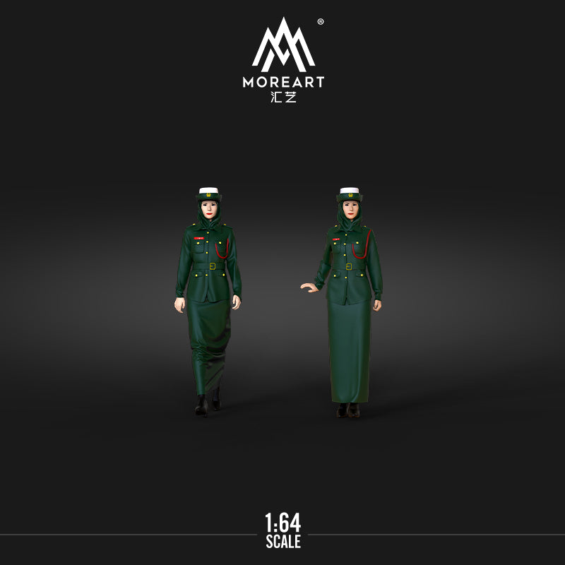 Time Micro 1/64 Mercedes Benz SLS Dubai Police Car with Police Woman Model Figure