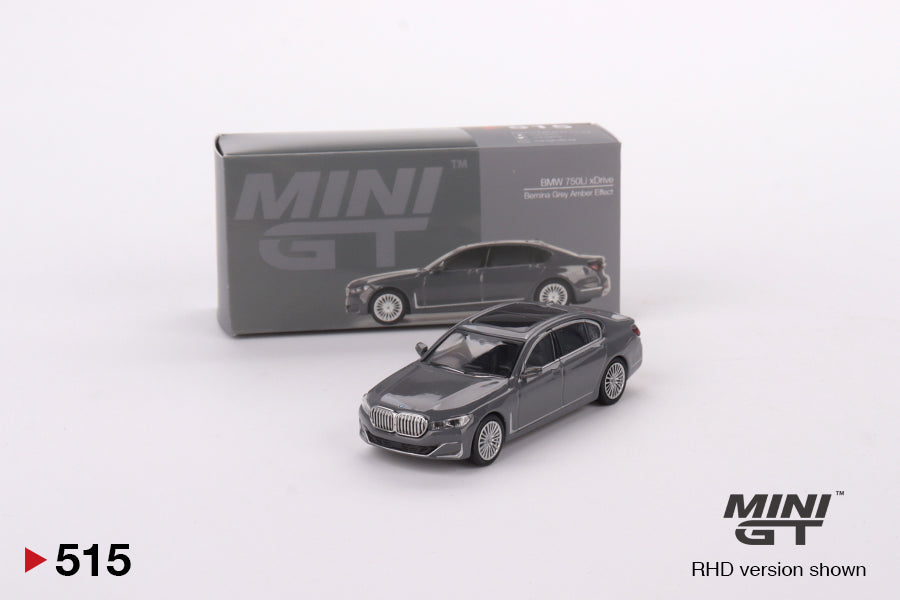 Mini GT 1/64 BMW 750Li xDrive Bernina Grey Amber Effect RHD (MGT00515-R)