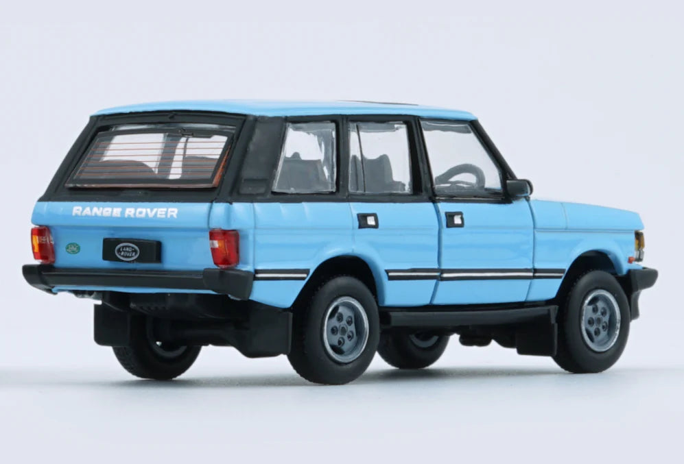 BM Creations 1/64 Land Rover 1992 Range Rover Classic LSE with 4 Additional Wheels- Tuscan Blue (RHD)