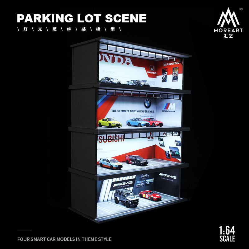 MoreArt 1/64 Car Park Garage Diorama with LED Light- Honda NSX Edition