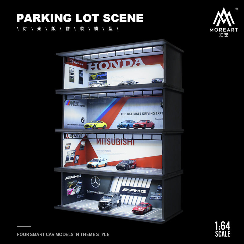 MoreArt 1/64 Car Park Garage Diorama with LED Light- Honda NSX Edition