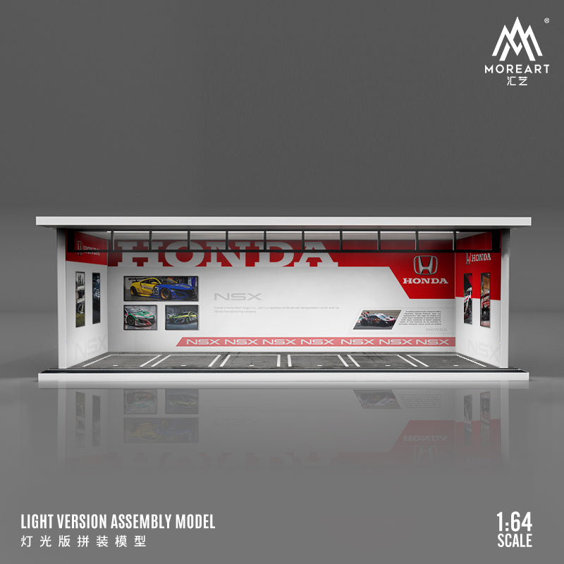 MoreArt 1/64 Car Park Garage Diorama with LED Light- Honda NSX Edition