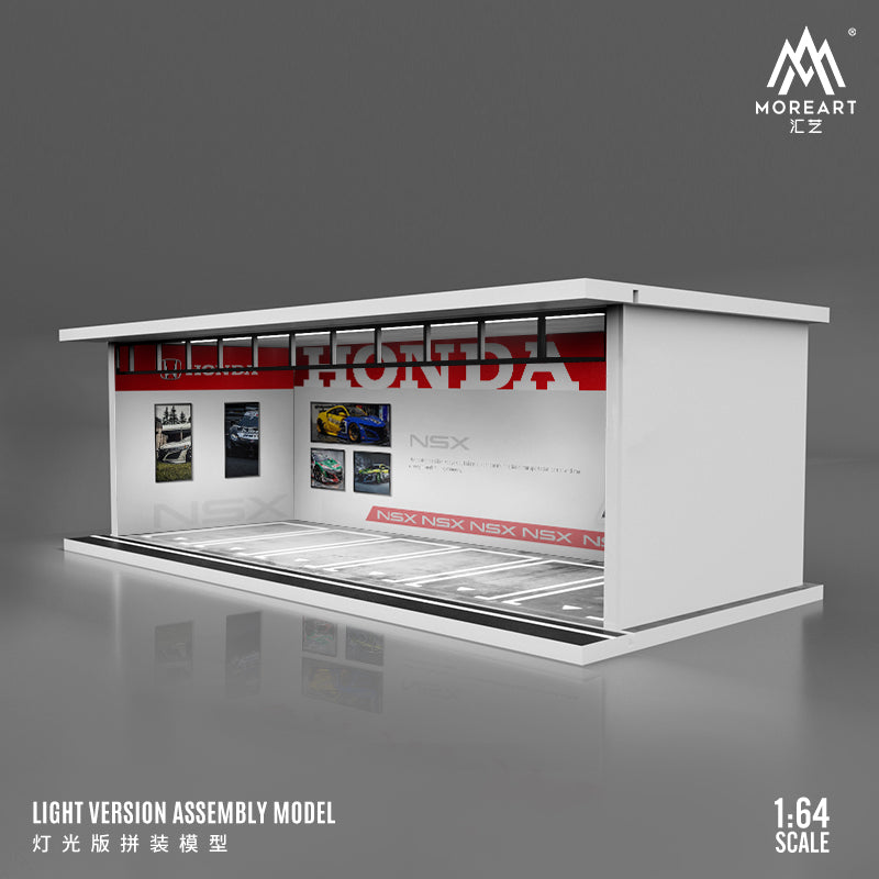 MoreArt 1/64 Car Park Garage Diorama with LED Light- Honda NSX Edition