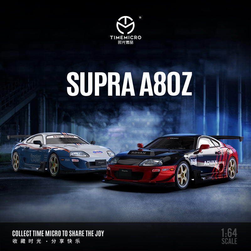 Time Micro 1/64 Toyota Supra A80Z Rothmans Edition with Model Girl Miniature Figure