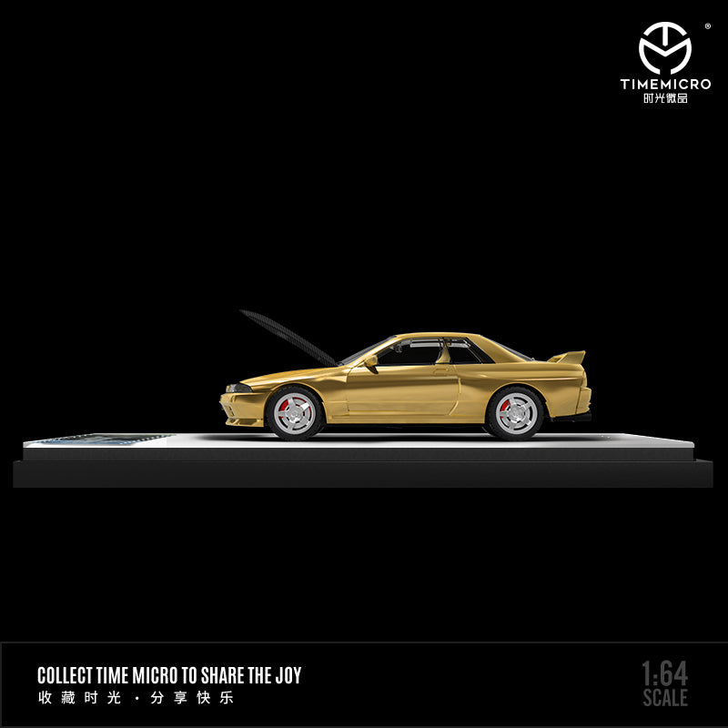 Time Micro 1/64 Nissan Skyline GT-R R32 Open Bonnet Engine Hood -Gold