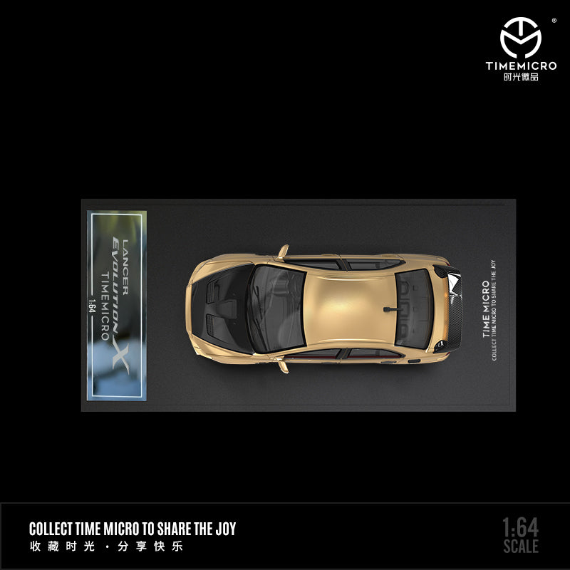 Time Micro 1/64 Mitsubishi Lancer Evolution X Evo 10 Gold and Black Bonnet Hood