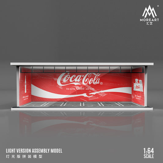 MoreArt 1/64 Car Park Garage Diorama with LED Light- Coca Cola Edition