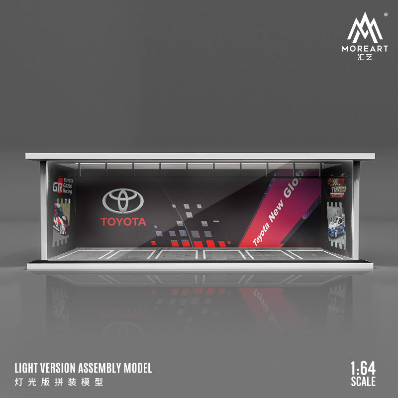 MoreArt 1/64 Parking Lot Scene Diorama with LED Light- Toyota GR Racing Edition