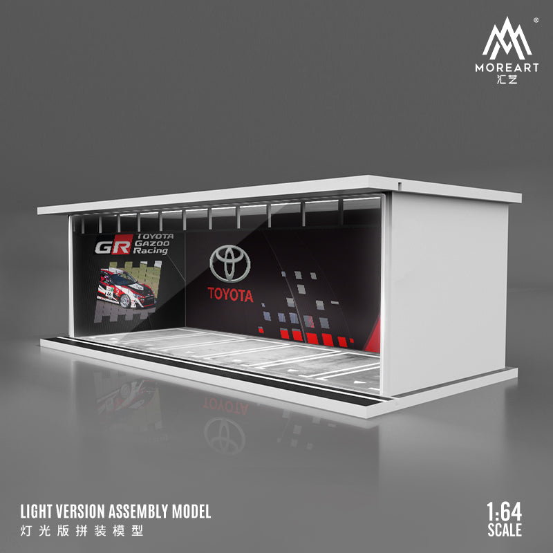 MoreArt 1/64 Parking Lot Scene Diorama with LED Light- Toyota GR Racing Edition