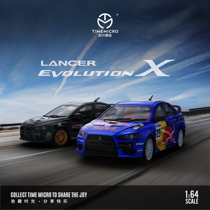 Time Micro 1/64 Mitsubishi Lancer Evolution X Evo 10 Red Bull Edition with Model Girl Figure