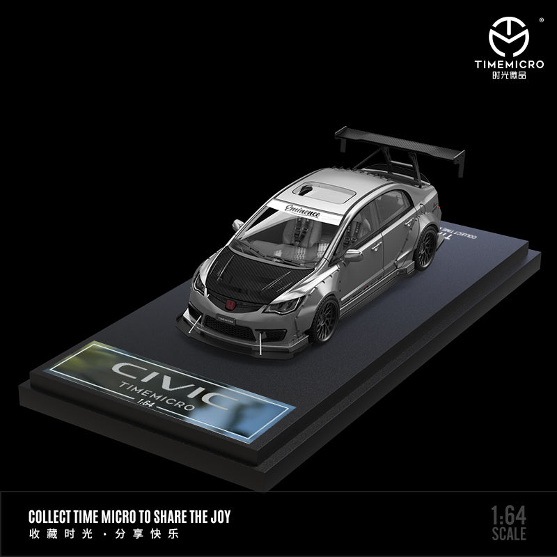 Time Micro 1/64 Honda Civic Type R FD2 Modified Version Liquid Silver