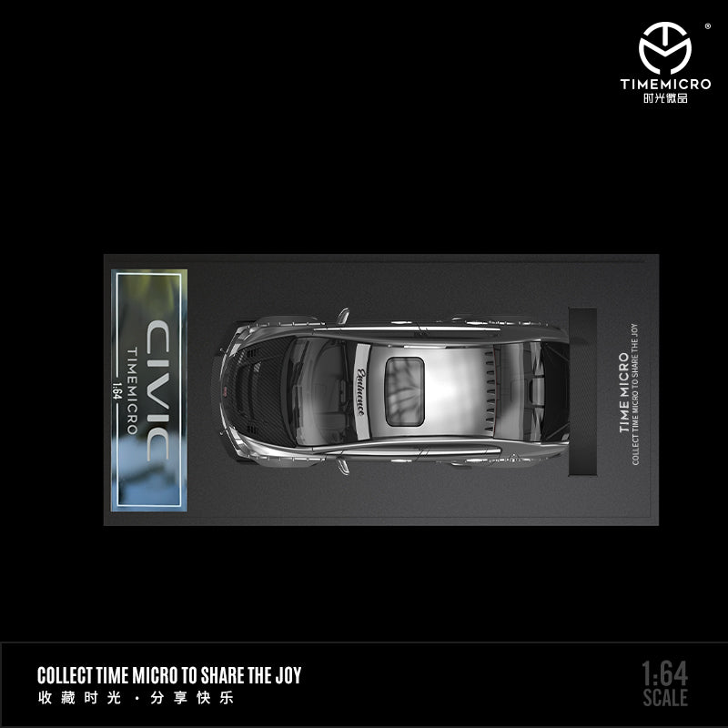 Time Micro 1/64 Honda Civic Type R FD2 Modified Version Liquid Silver