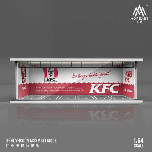 MoreArt 1/64 Parking Lot Scene Diorama with LED Light- KFC Edition
