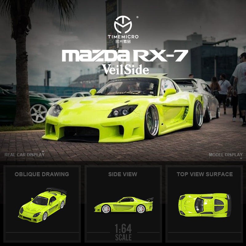 Time Micro 1/64 Mazda RX7 RX-7 VeilSide Apple Green