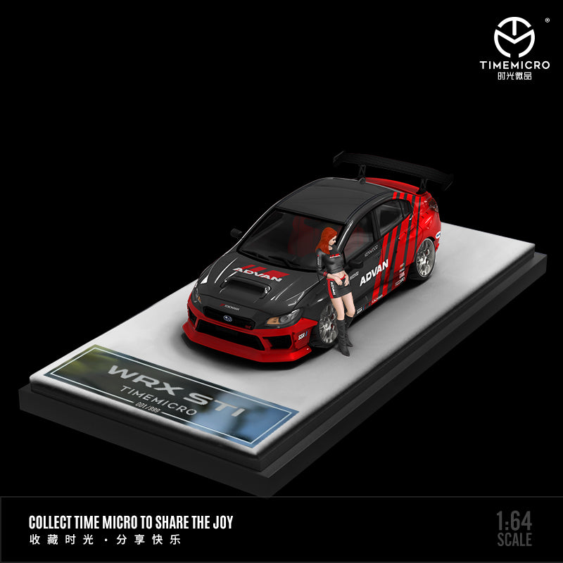 Time Micro 1/64 Subaru WRX STI ADVAN Edition with Girl Figure