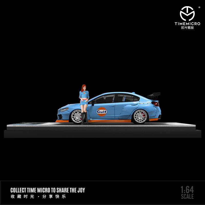Time Micro 1/64 Subaru WRX STI Gulf Edition with Girl Figure
