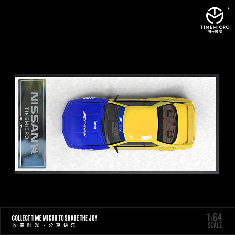 Time Micro 1/64 Nissan Skyline GT-R R32 Open Bonnet Engine Hood -Spoon Edition with Model Girl Figure