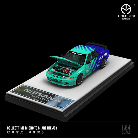 Time Micro 1/64 Nissan Skyline GT-R R32 Open Bonnet Engine Hood -Falken Edition