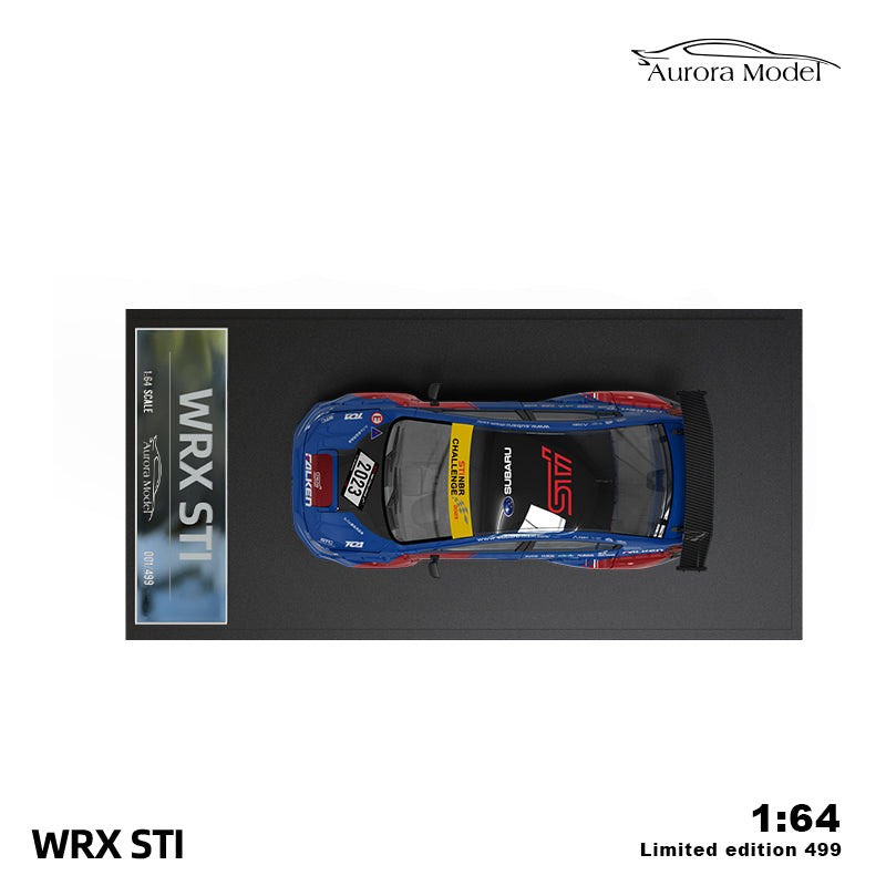 Aurora Model 1:64 Subaru WRX STI Nurburging WRX NBR Challenge 2023 Blue