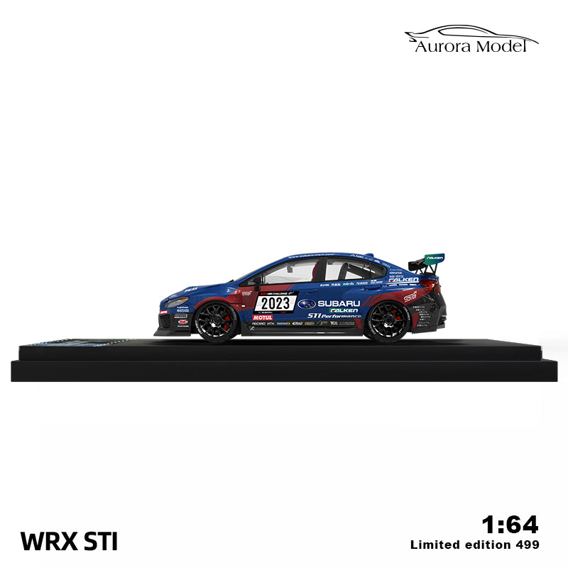 Aurora Model 1:64 Subaru WRX STI Nurburging WRX NBR Challenge 2023 Blue