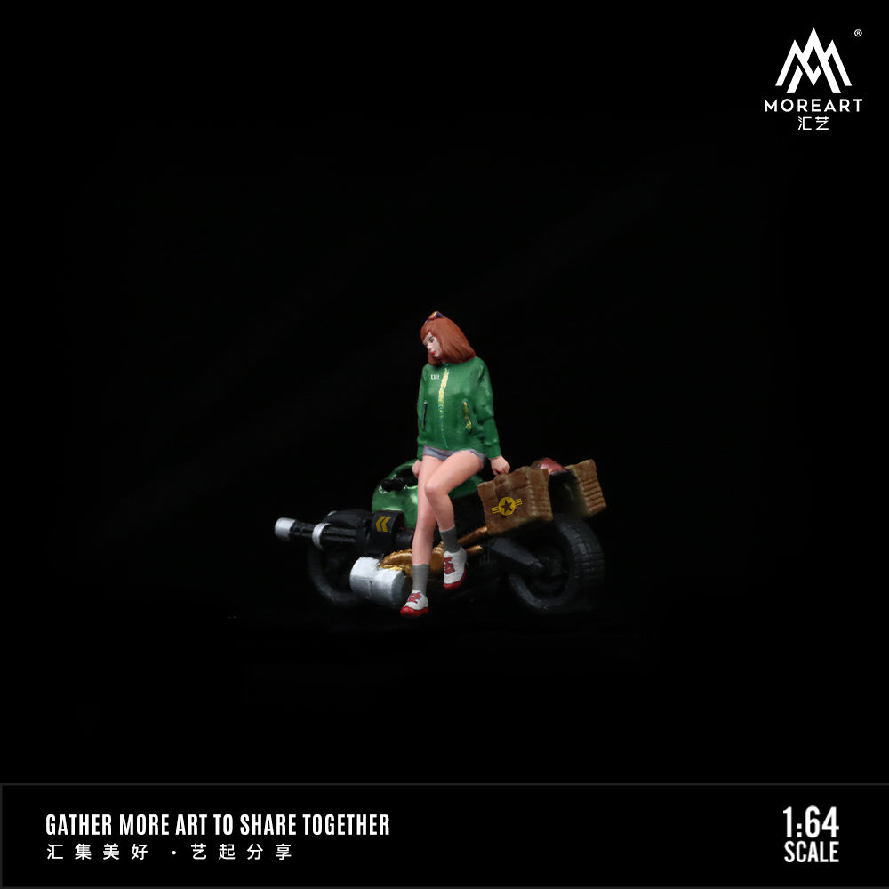 MoreArt 1:64 Fighter Beauty Motorcycle Doll Set (1 Motorcycle + 1 Figure)