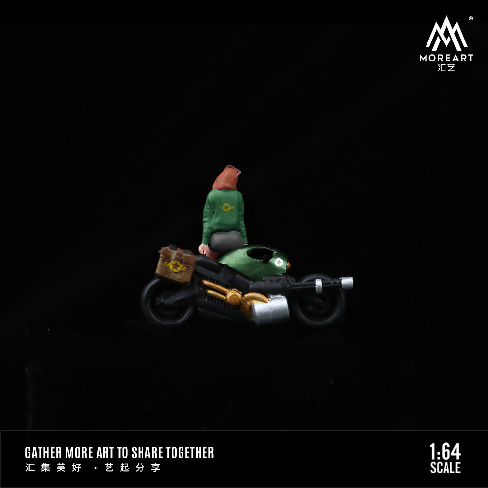 MoreArt 1:64 Fighter Beauty Motorcycle Doll Set (1 Motorcycle + 1 Figure)