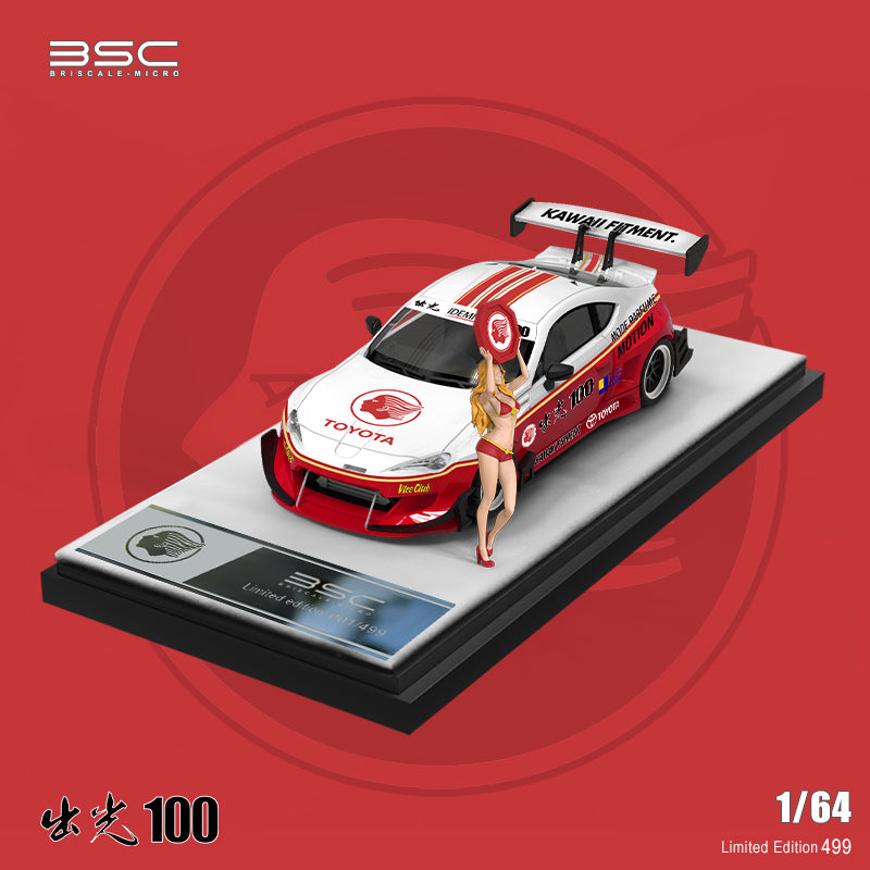 BSC 1:64 Toyota GR86 Idemitsu 100 Edition with Model Girl Figure