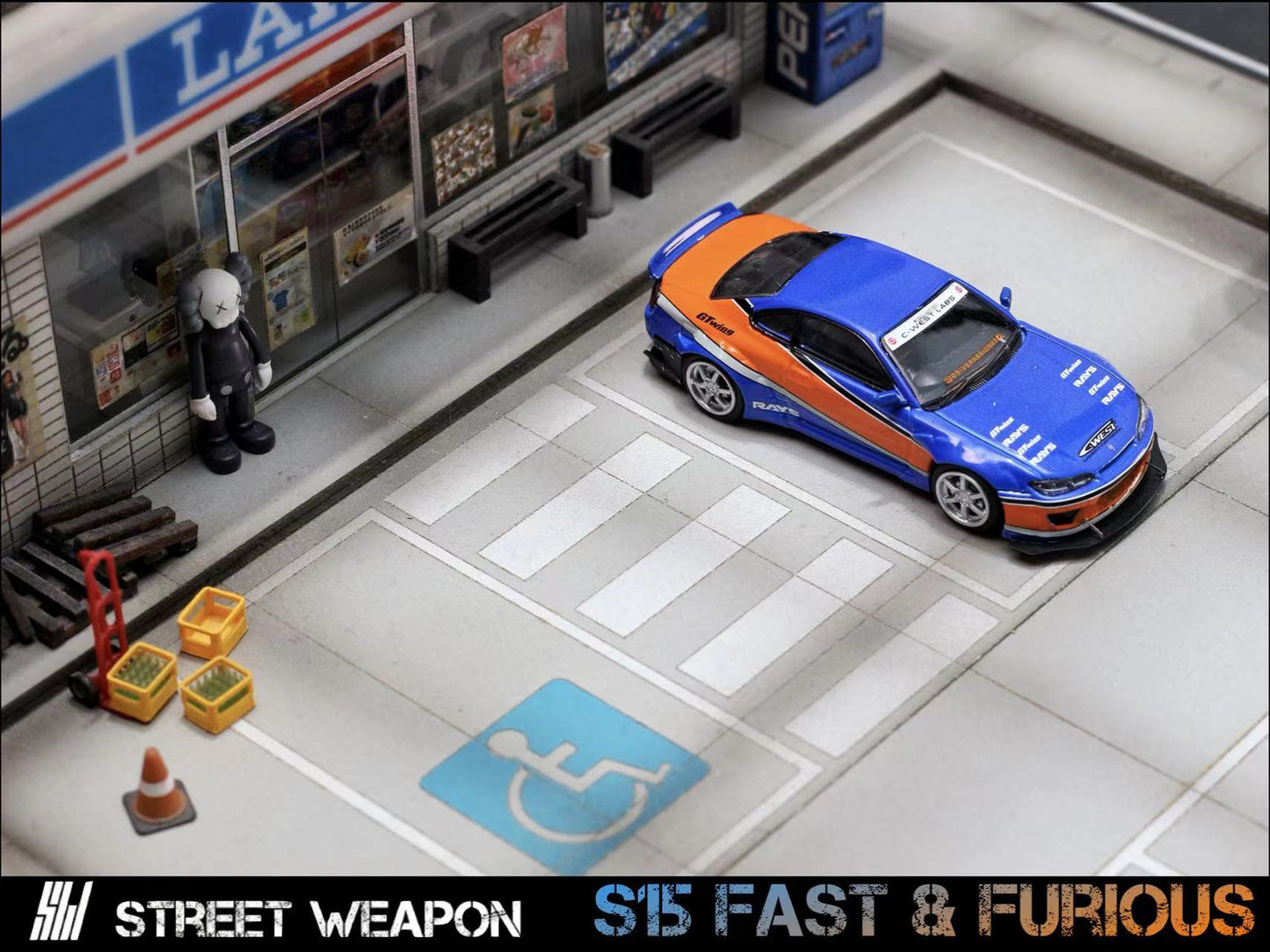 Street Weapon 1:64 Nissan Silver S15 Rocket Bunny Fast & Furious Mona Lisa