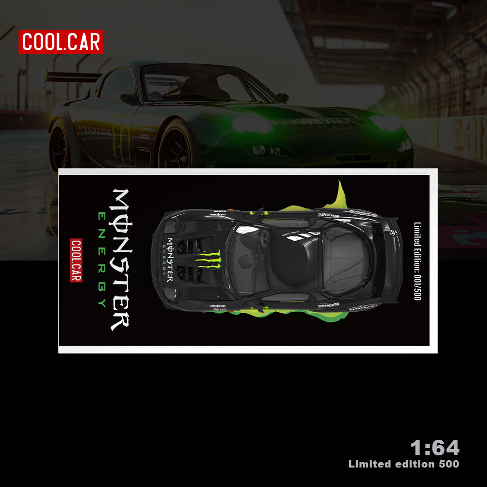 Cool.Car 1:64 Mazda RX-7 Re Amemiya Openable Engine Hood Monster Energy Edition