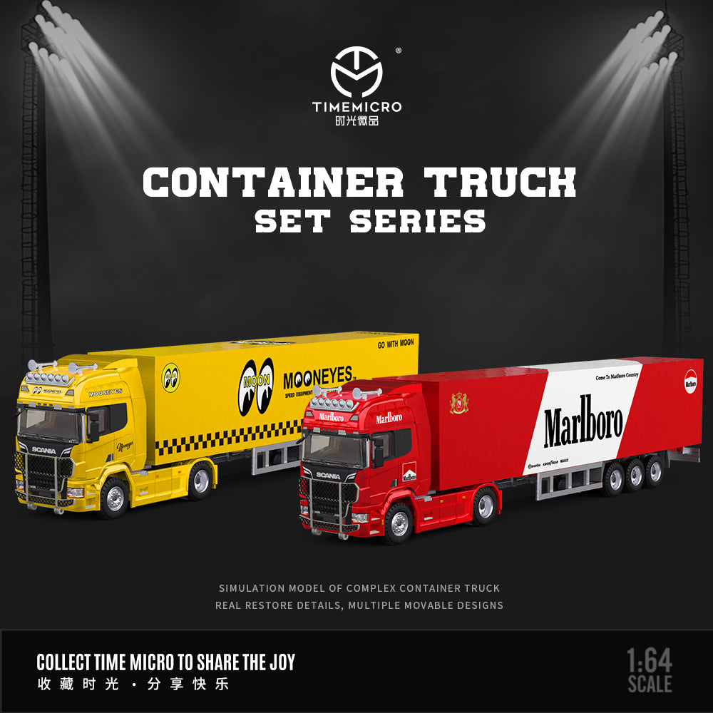 Time Micro 1:64 Scania Container Truck Mooneyes Edition