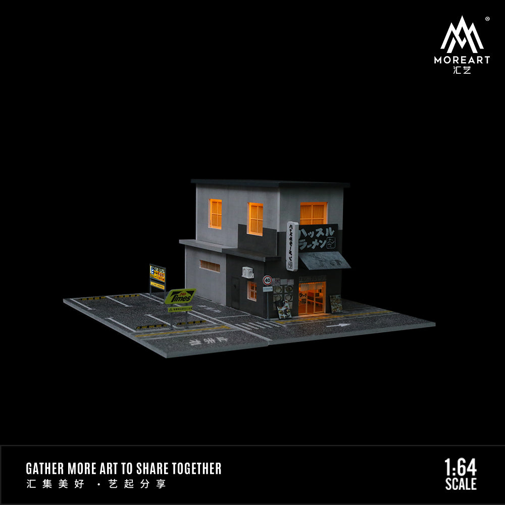MoreArt 1:64 Japanese Ramen Restaurant Scene Model LED Light Diorama