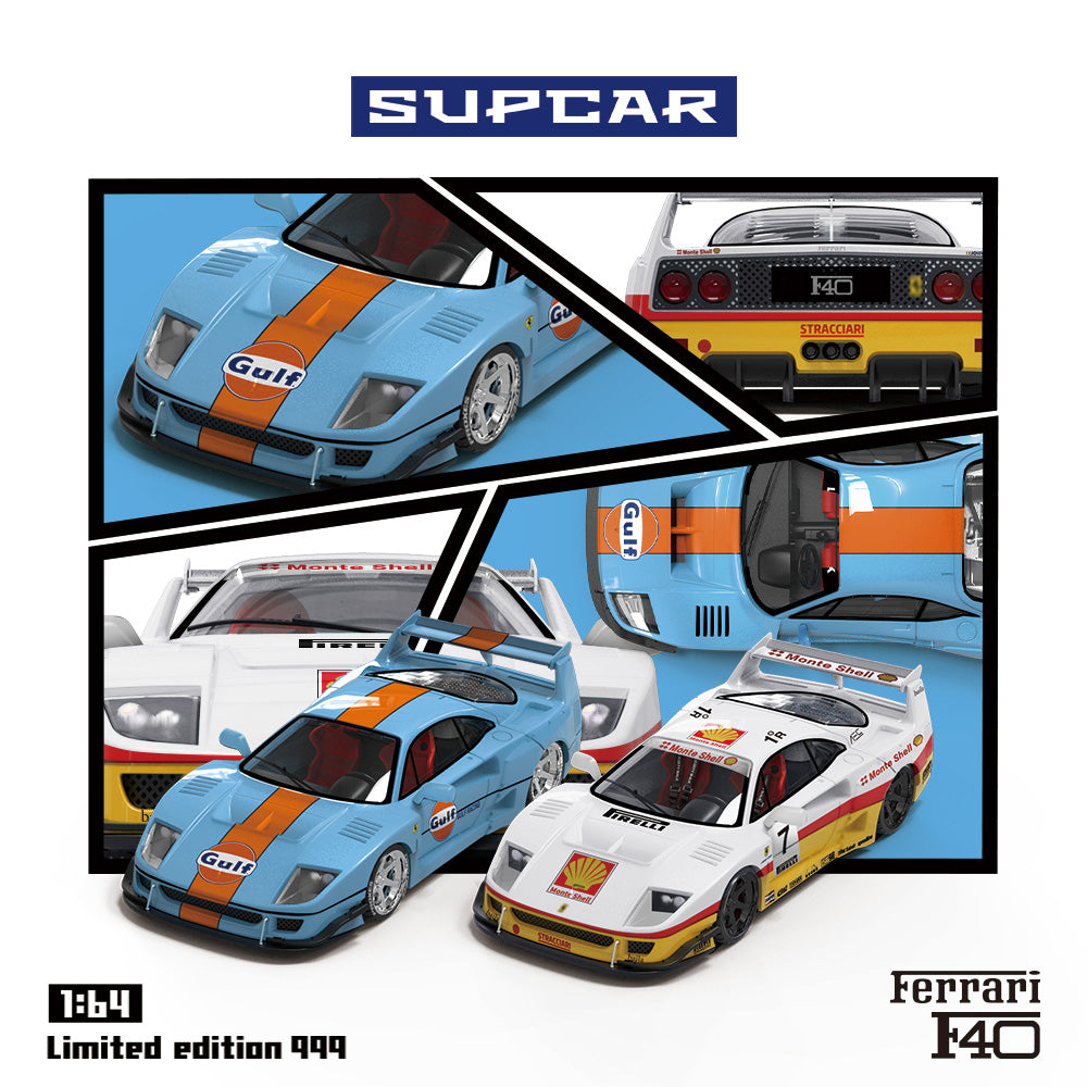 Supcar 1:64 Ferrari F40 Shell Edition in Premium Box Packaging
