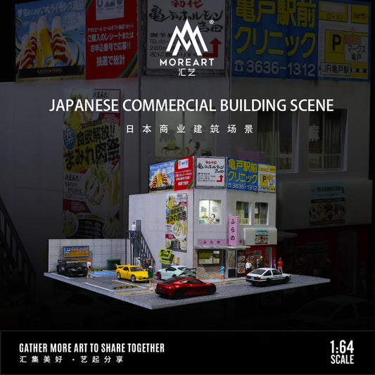 MoreArt 1:64 Japanese Commercial Building Scene LED Lighting Diorama