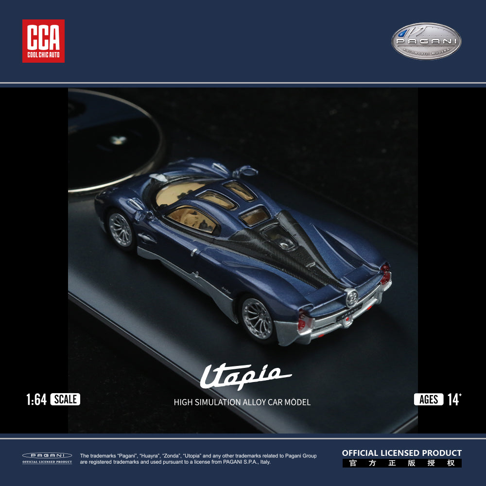 Modern Dream 1:64 Pagani Utopia Official Licensed Dark Blue and Silver