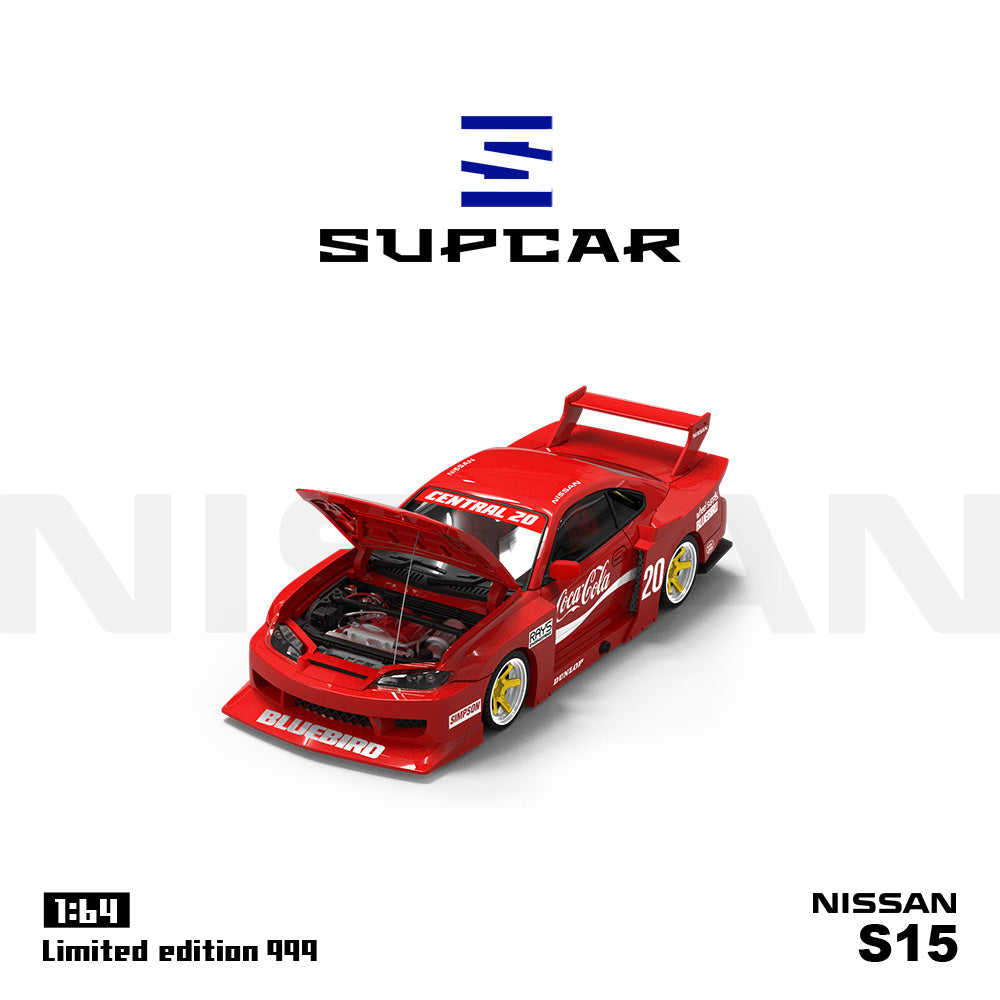 Supcar 1:64 Nissan Silvia S15 Coca Cola Edition Openable Engine Hood