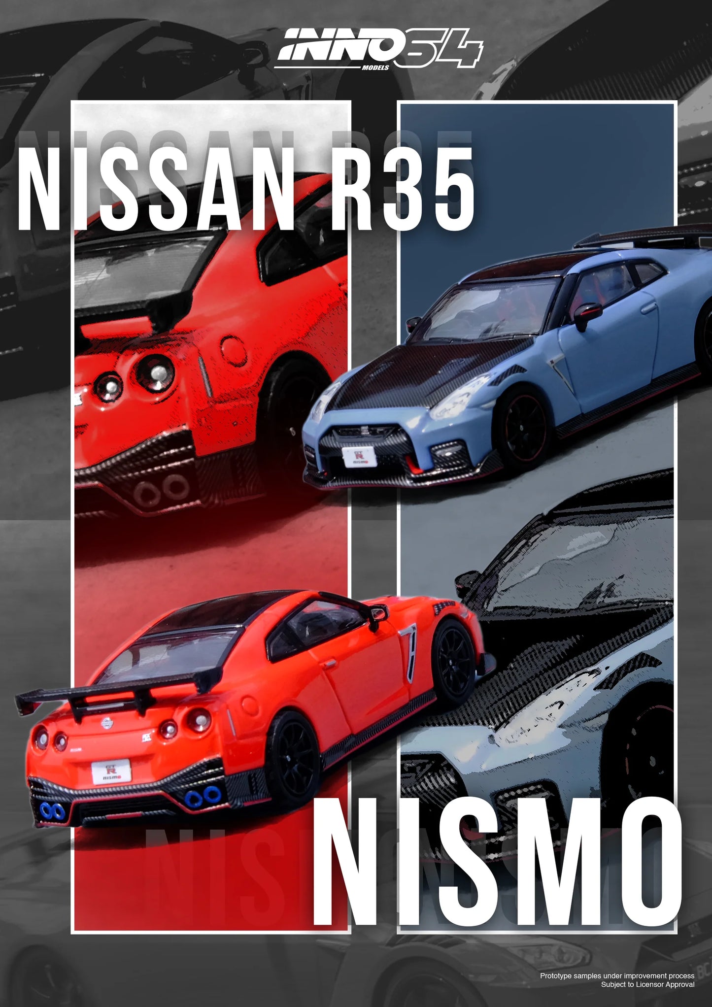 INNO64 1:64 Nissan GT-R R35 NISMO Red (IN64-R35N-RED)