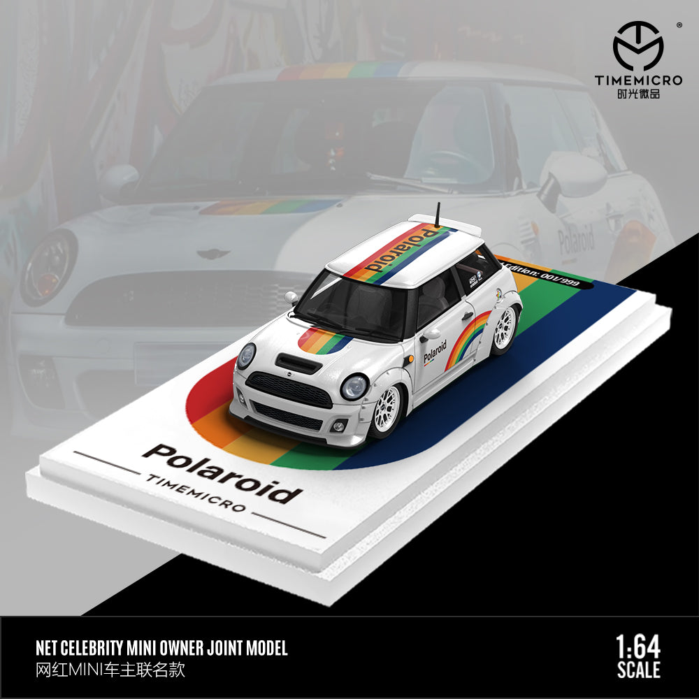 Time Micro 1/64 Mini Cooper Rainbow White Edition