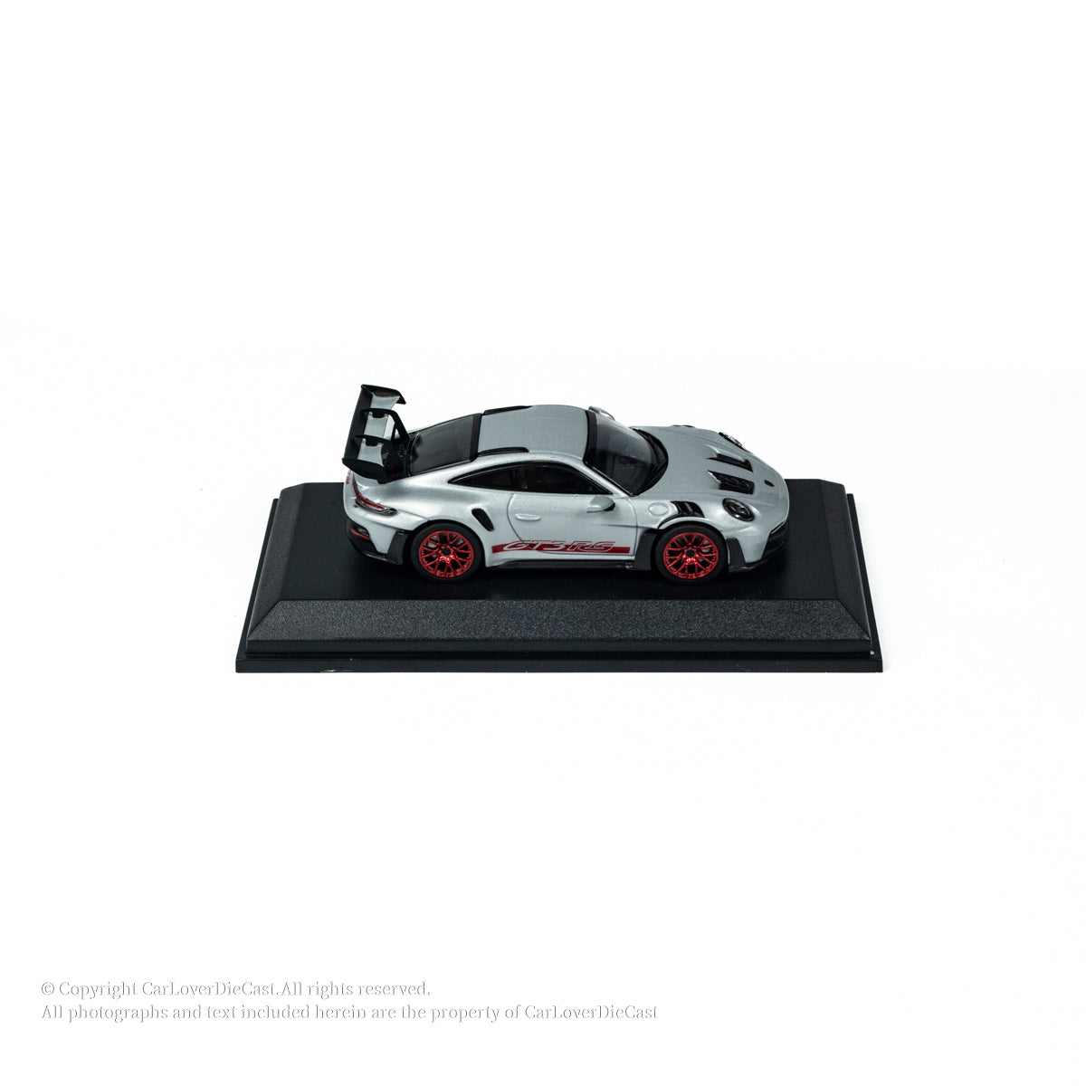 MINICHAMPS 1:64 PORSCHE 911 (992) GT3 RS - 2024 - GREY METALLIC W RED DECOR - EXCLUSIVE FOR CLDC