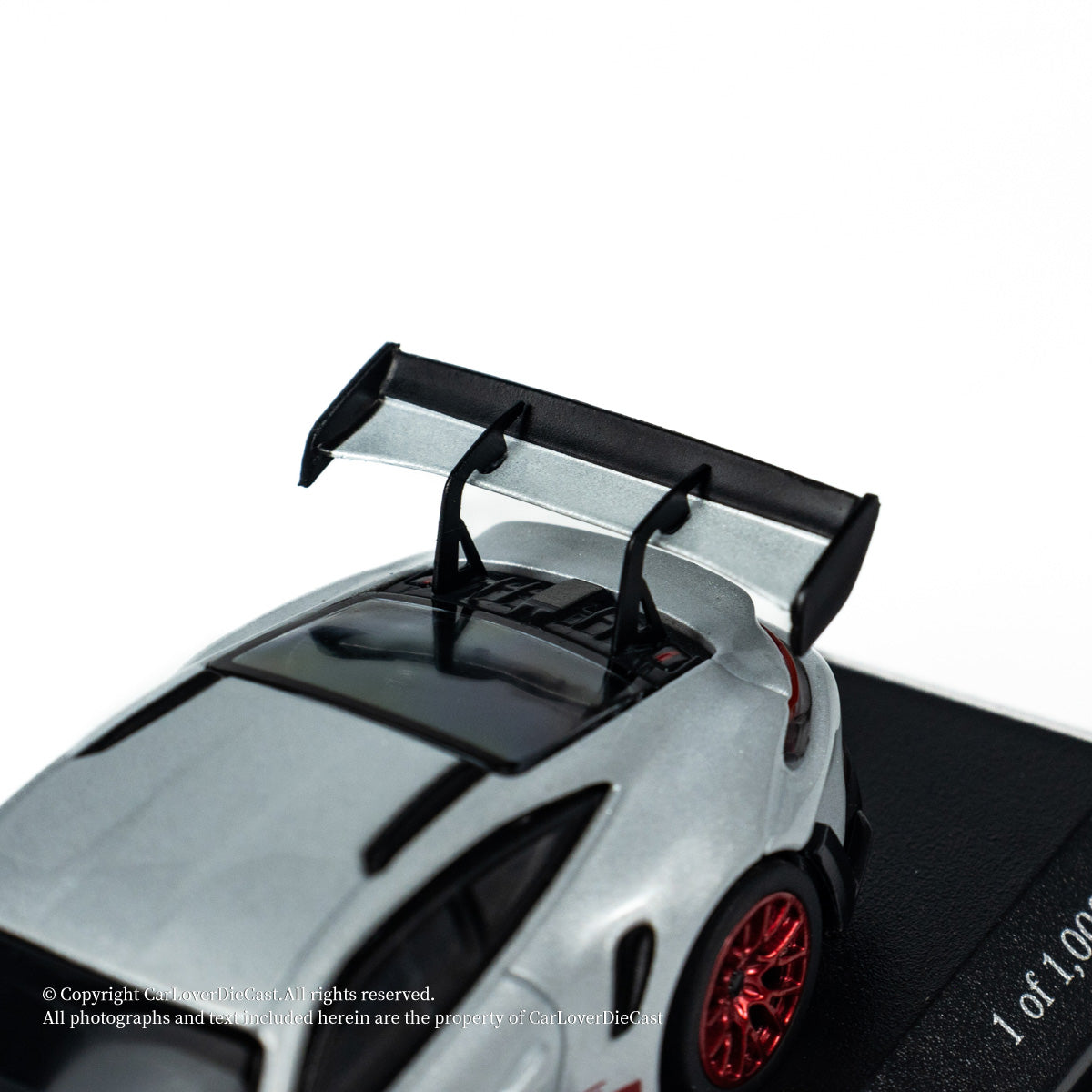MINICHAMPS 1:64 PORSCHE 911 (992) GT3 RS - 2024 - GREY METALLIC W RED DECOR - EXCLUSIVE FOR CLDC