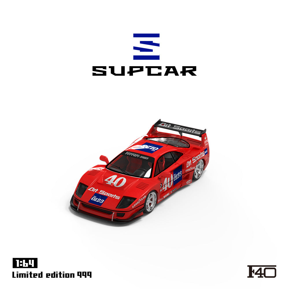 Supcar 1:64 Ferrari F40 Red #40 Edition in Premium Box Packaging