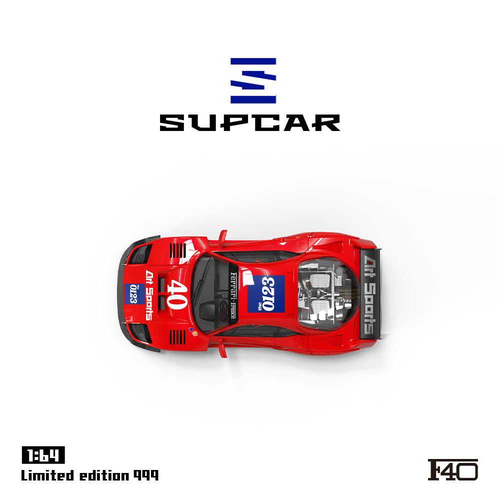Supcar 1:64 Ferrari F40 Red #40 Edition in Premium Box Packaging