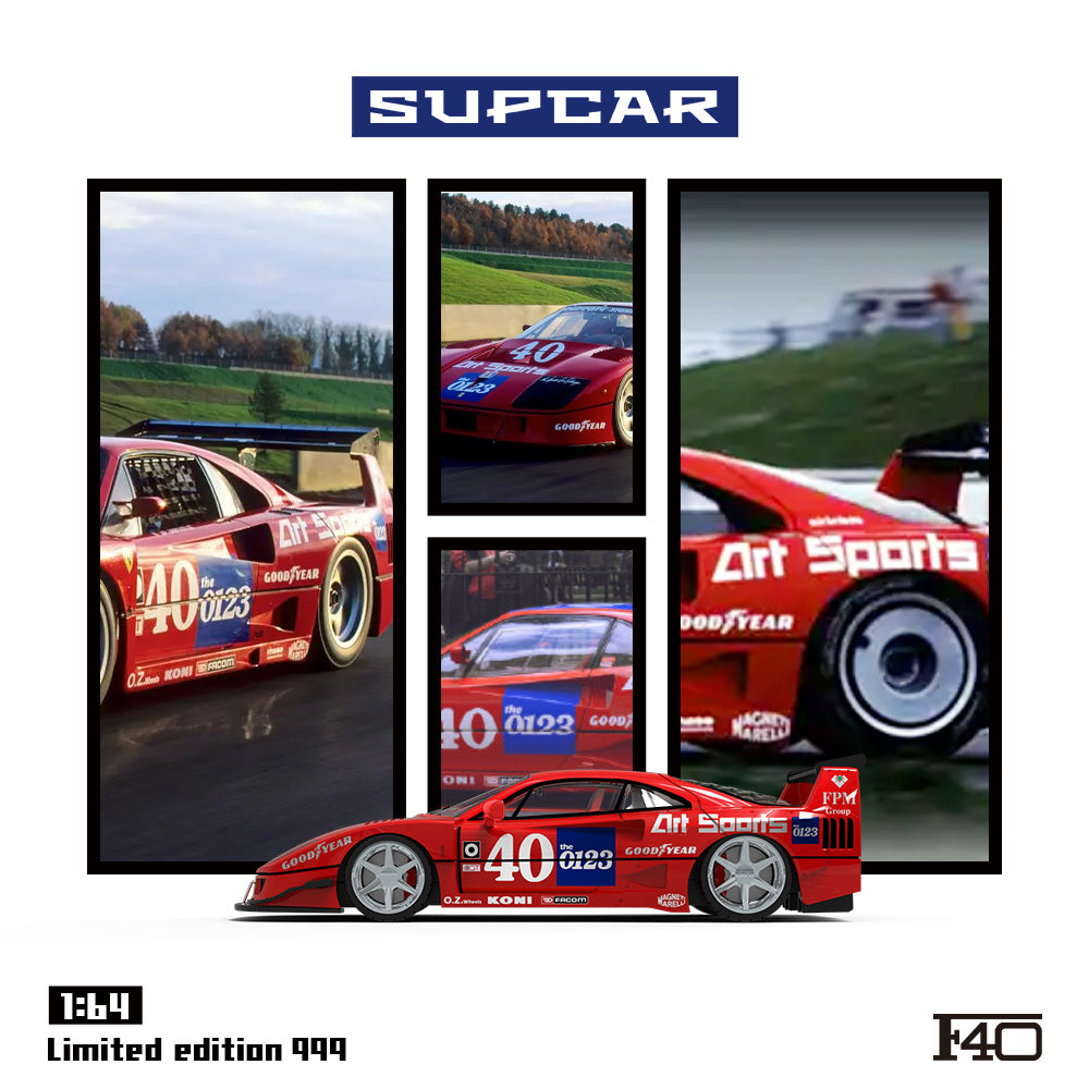 Supcar 1:64 Ferrari F40 Red #40 Edition in Premium Box Packaging
