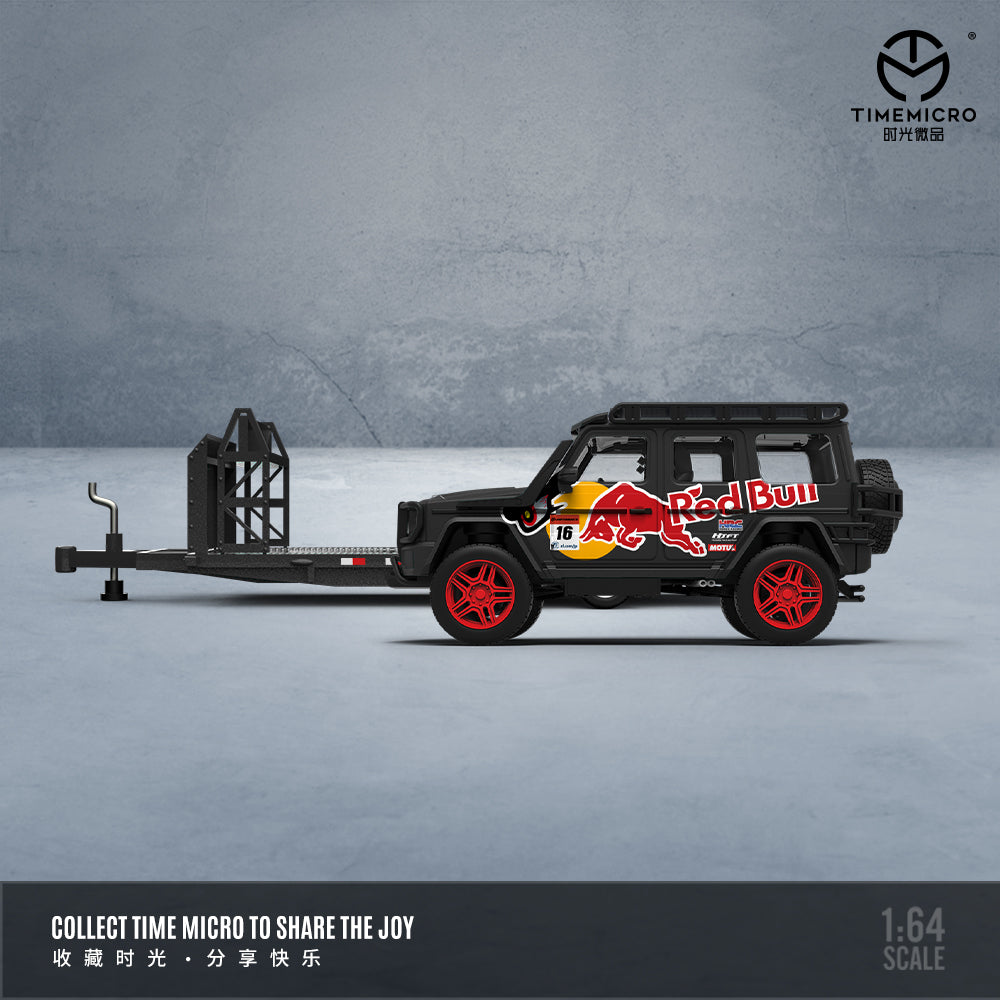 Time Micro 1:64 Mercedes Benz G-Class G550 Red Bull Edition with Trailer