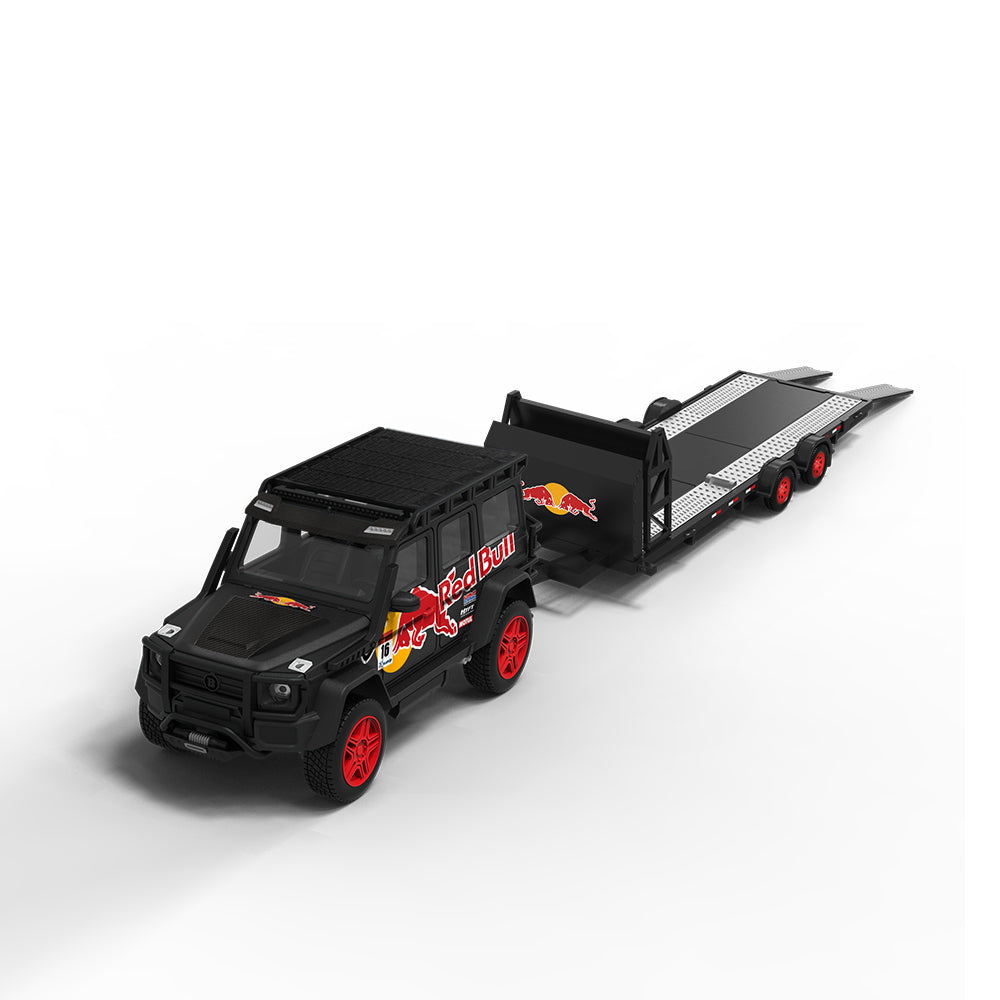 Time Micro 1:64 Mercedes Benz G-Class G550 Red Bull Edition with Trailer